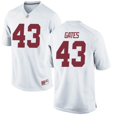 Men's Alabama Crimson Tide #43 A.J. Gates White Game NCAA College Football Jersey 2403YRTF0